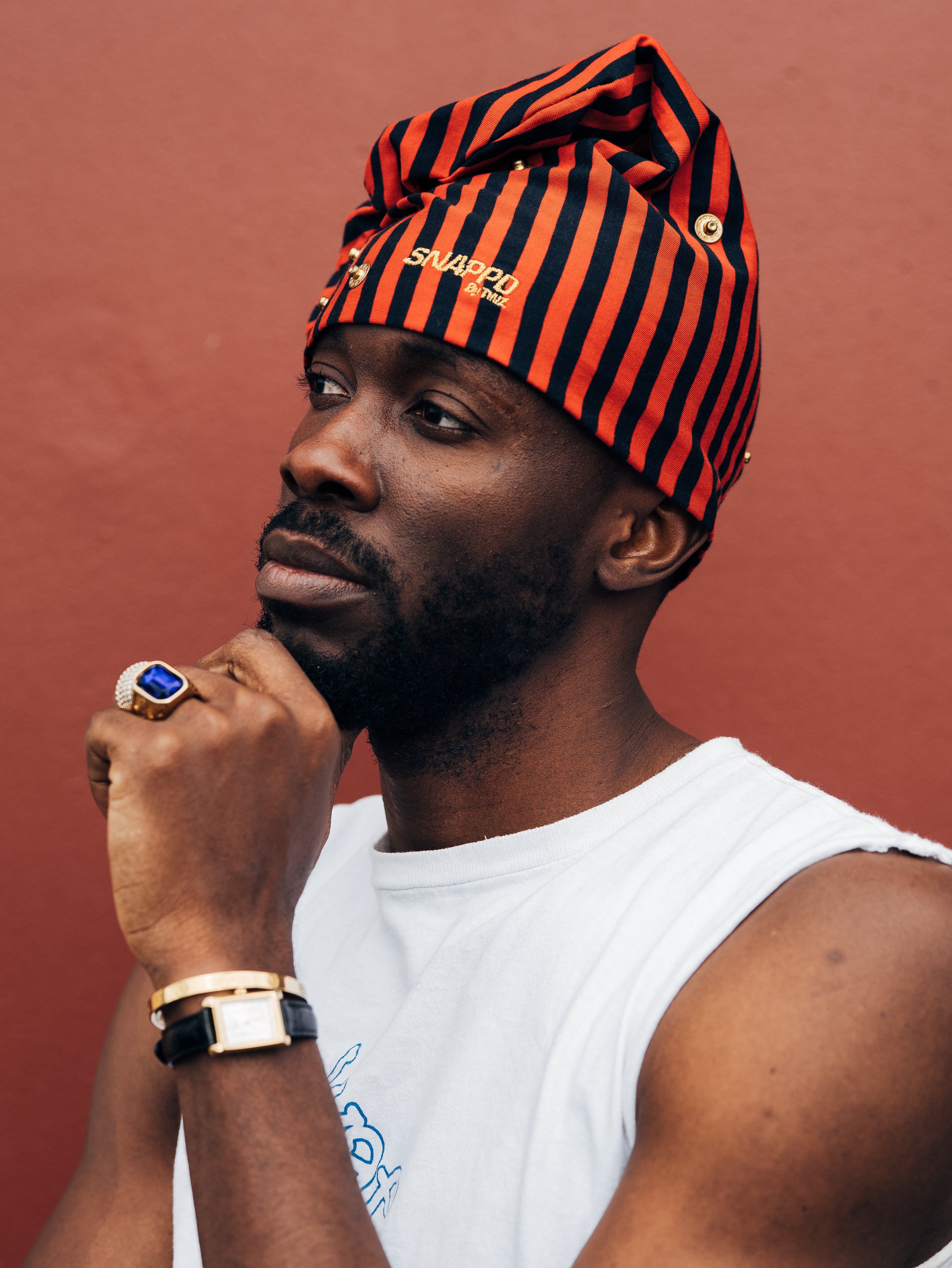 Snappd Striped Beanie